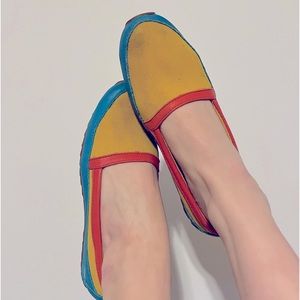 Colorful slip on sneakers